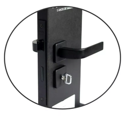 Fechadura Mgm Modena Wc Roseta Quadrada Preto Fosco - 3
