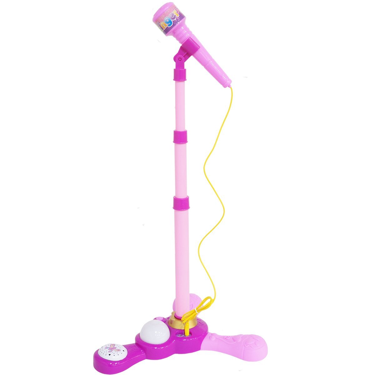 Microfone Infantil com Pedestal Luz e Som Karaokê Brinquedo Criança ...