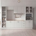 Ver imagem 1 de Cozinha Planejada 7 Peças sem Tampo com Cristaleira Marselha CabeCasa MadeiraOriginals Branco