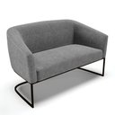 Ver imagem 5 de Sofá Namoradeira e 2 Poltronas Base Industrial Preto Stella Linho D03 - D'Rossi Cor A26 Gafite