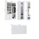 Ver imagem 3 de Quarto Composto Alpes 6 Portas 5 Gavetas MDP 134,50cm Branco com Guarda Roupa e Cabeceira Luciane