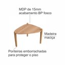 Ver imagem 6 de Mesa de Centro Orgânica 55,4cm Pé de Madeira 28012 Artesano