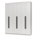 Ver imagem 2 de Guarda-roupa Casal 6 Portas Batentes Netuno Madesa Branco/preto
