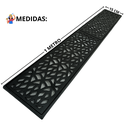 Ver imagem 2 de Grelha Ralo Externo Quintal 15x100 Garden Preto Fosco com Tela e Suporte Linear