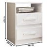 Mesa de Cabeceira Infantil Apolo Branco Flex - Moval - 2