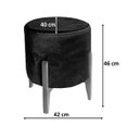 Ver imagem 3 de Puff Redondo Luxo Várias Cores Pés Cor Mel - 0137 Ferrugem