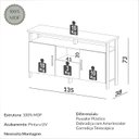 Ver imagem 3 de Aparador com Gaveta e 2 Prateleiras Dalla Costa 100% Mdf Cor:freijó com Preto Fosco