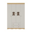 Ver imagem 7 de Guarda-roupa Infantil 122cm com Vidro 4 Portas e 2 Gavetas Doçura Multimóveis Mp4493 Madeirado/off