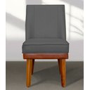 Ver imagem 2 de Kit 6 Cadeiras Virgínia Linho Grafite Courissimo Nozes Linho Nozes Grafite