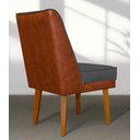 Ver imagem 4 de Kit 6 Cadeiras Virgínia Linho Grafite Courissimo Nozes Linho Nozes Grafite