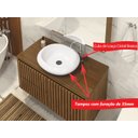 Ver imagem 3 de Gabinete Ripado 80 Cm C/ Cuba e Espelheira - Freijó (vai Montado)