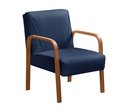 Ver imagem 3 de Kit 04 Poltronas Cadeiras Decorativas Anita Para Sala Mesa De Jantar Recepção - Suede Azul Marinho