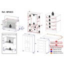 Ver imagem 4 de Quarto de Bebê Completo Berço Americano 3 em 1 Colchão Pirulito Multimóveis Mp4633 Branco/off