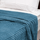 Ver imagem 3 de Cobertor Casal Manta Canelada Super Soft 1,80m X 2,0m Azul