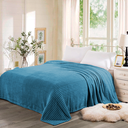Ver imagem 1 de Cobertor Casal Manta Canelada Super Soft 1,80m X 2,0m Azul