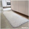 Tapete Peludo Passadeira para Cozinha Sala Quarto 1,50x0,60: Branco - 2