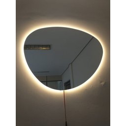 Espelho Orgânico Decorativo Iluminado com LED Quente 64x54cm - 1