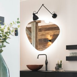 Espelho Orgânico Decorativo Iluminado com LED Quente 64x54cm - 6