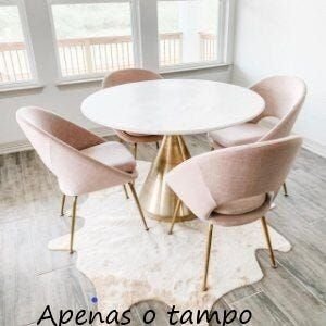 Tampo Redondo de Vidro Temperado Branco para Mesa 1m 6mm
