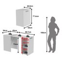 Ver imagem 2 de Mesa Bancada Articulável 01 Prateleira Me4170 Tecno Mobili - Branco