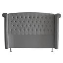 Ver imagem 5 de Kit de Quarto Cabeceira de Cama Box e Calçadeira Baú Toquio Casal Queen 160 Cm Suede Prata Eli Móvei