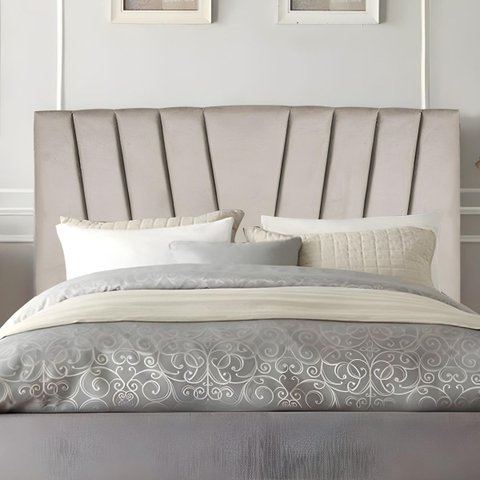Cabeceira Casal Queen Size Cama Estofada 160 Cm Emma Linho:bege