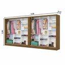 Ver imagem 5 de Closet Casal Duplo Fortaleza 6 Portas Plus 12 Prateleiras Cinamomo