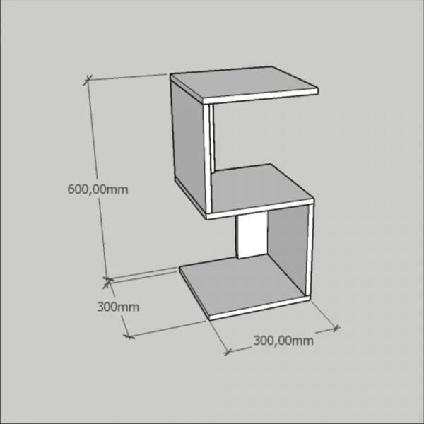 Mini estante para closet 30x30x60 cm MDF Branco TX modelo en0501cl - 4