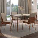 Ver imagem 3 de Conjunto Mesa de Jantar Retangular 120cm + 4 Cadeiras Hug Pr