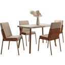 Ver imagem 2 de Conjunto Mesa de Jantar Retangular 120cm + 4 Cadeiras Hug Pr