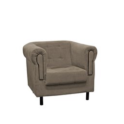 Poltrona Cadeira Olivia Para Sala de Estar Escritório Consultório Suede Capuccino - Ninho Decor - 2