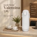 Ver imagem 7 de Garrafa Térmica Valentina 1,8L Branca com Pressão e Detalhes Dourados