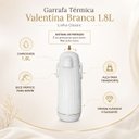 Ver imagem 2 de Garrafa Térmica Valentina 1,8L Branca com Pressão e Detalhes Dourados