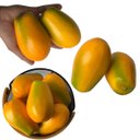 Ver imagem 2 de Conjunto 12 Frutas Mamão Artificial Realista Decorativo Evento Cenário Buffet Exposição Loja (12cm)