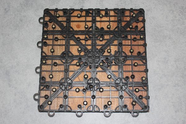 Deck de Madeira Modular 4 Ripas 30x30 Kit 24 Peças (2m²) - 5