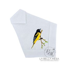 Guardanapo Linho Ponto Ajour Bordado Coleção Birds 04 - 50 x 50 cm - 3