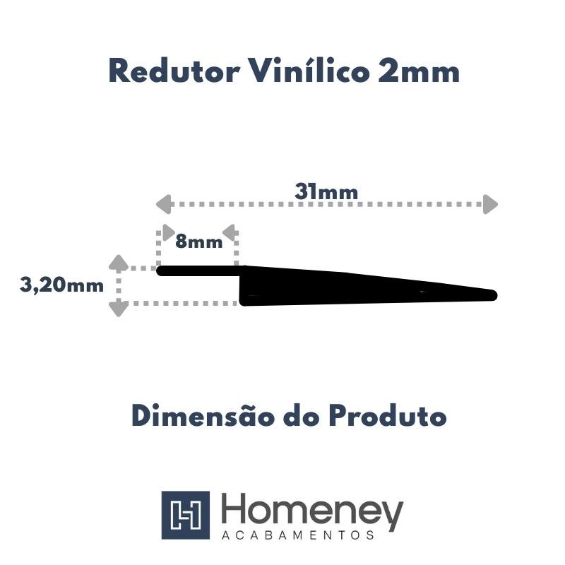 Perfil Redutor para Piso Vinilico 2mm - Homeney Champanhe - 2