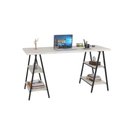 Ver imagem 1 de Mesa Cavalete 150X60X75Cm Snow / Est.Preta Snow / Est.Preta