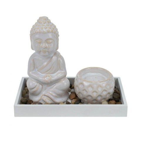 98550 | Jardim Zen Buda Bege 14x9x17cm
