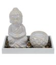 Ver imagem 1 de 98550 | Jardim Zen Buda Bege 14x9x17cm