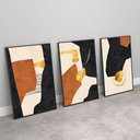 Ver imagem 1 de Trio de Quadros Decorativos Formas Abstratas