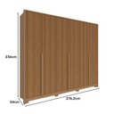 Ver imagem 7 de Guarda Roupa New Guarapari com 6 Portas e 6 Gavetas Móveis Rimo Carvalho/jequitibá