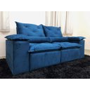 Ver imagem 4 de Sofá Retrátil Reclinável 2,30 m Azul 206 Athenas