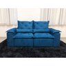 Sofá Retrátil Reclinável 2,30 m Azul 206 Athenas - 5