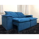 Ver imagem 2 de Sofá Retrátil Reclinável 2,30 m Azul 206 Athenas