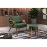 Poltrona Decorativa Mona Luxo Madeira Maciça Varias Cores:verde - 3