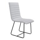 Ver imagem 2 de Conjunto 2 Cadeiras Cristal courino bege pés preto Linho bege