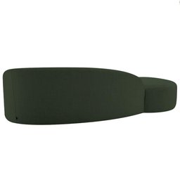 Divã Recamier Orgânico França 200cm Lado Esquerdo Linho - Amarena Moveis Cor Verde - 5