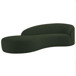 Divã Recamier Orgânico França 200cm Lado Esquerdo Linho - Amarena Moveis Cor Verde - 2