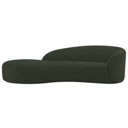 Divã Recamier Orgânico França 200cm Lado Esquerdo Linho - Amarena Moveis Cor Verde - 4